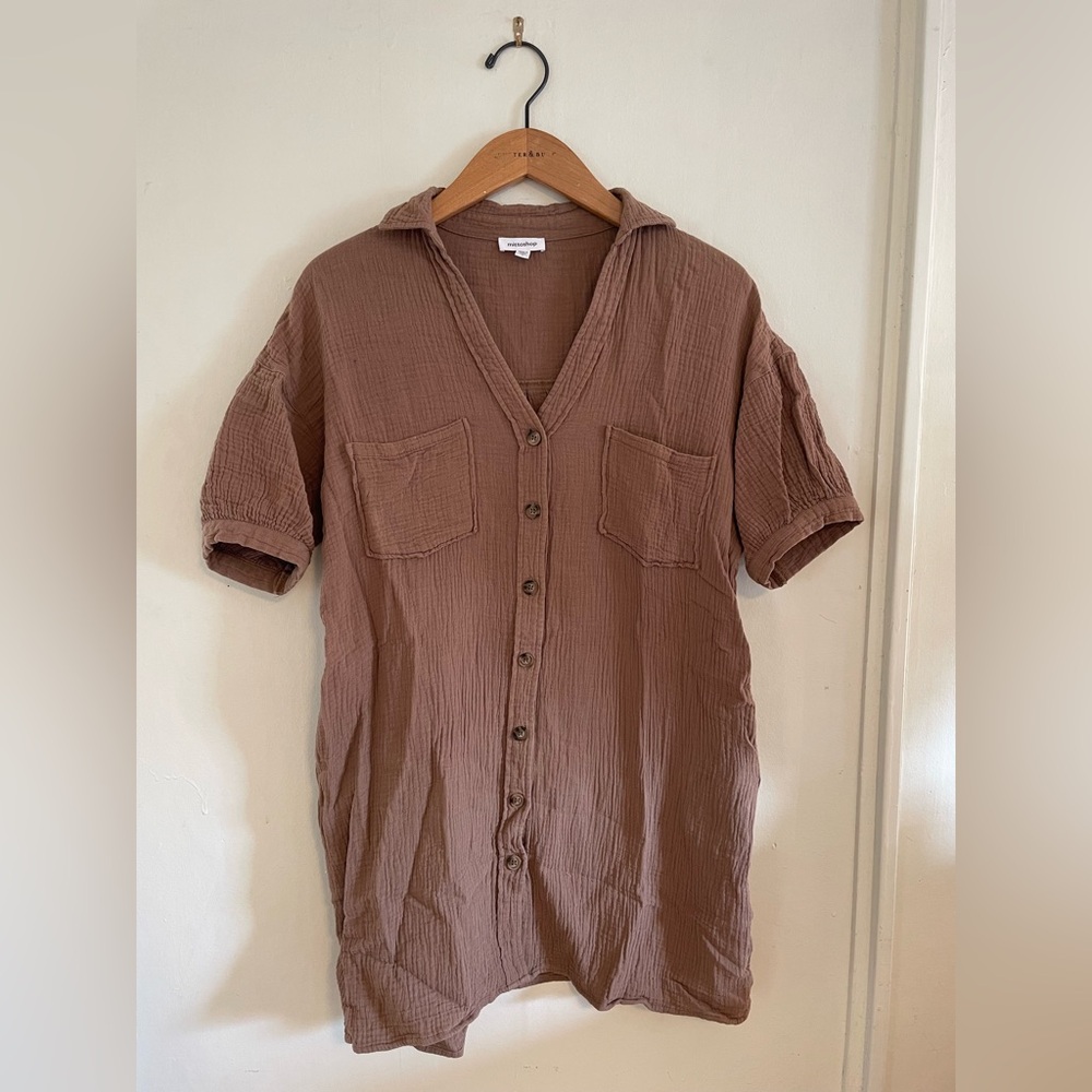 mittoshop Women's Brown Mini Dress